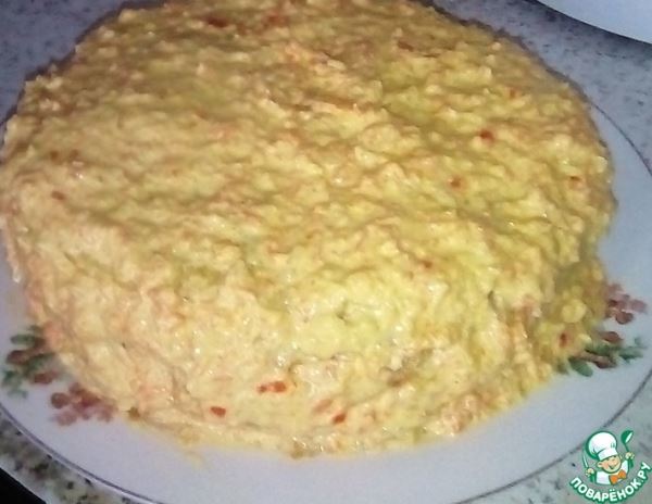 Кабачковый торт с овощным кремом